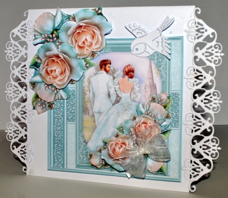 WEDDING DAY BRIDE & GROOM 7.5 Decoupage & Insert Bumper Kit  by Kristina Norbat