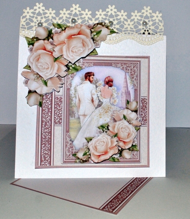 WEDDING DAY BRIDE & GROOM 7.5 Decoupage & Insert Bumper Kit  by Kristina Norbat