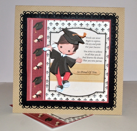 GRADUATION BOY 7.5 Decoupage & Insert Mini Kit by Kristina Norbat