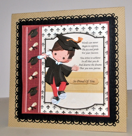 GRADUATION BOY 7.5 Decoupage & Insert Mini Kit by Kristina Norbat