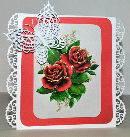Gold Trim Rose Bouquet Kit-2 by Kristina Norbat