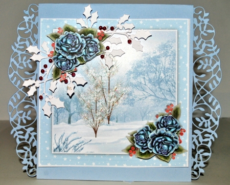 Christmas Frosted Roses & Berries Mini Kit by Kristina Norbat