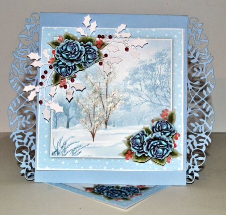 Christmas Frosted Roses & Berries Mini Kit by Kristina Norbat