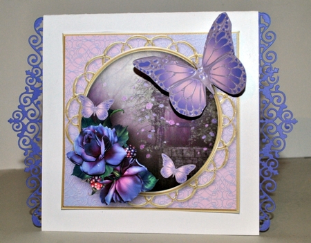The Wishing Well - Decoupage Card Front by Kristina Norbat