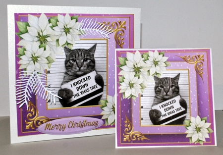 Christmas cat quick card  by Kristina Norbat