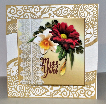 Beautiful Flowers Quick Card Topper by Kristina Norbat