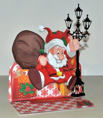 Santa Dropping In - Easel Card Mini Kit by Kristina Norbat