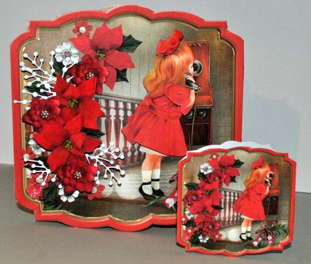 Calling Santa - Shaped Card Mini Kit by Kristina Norbat