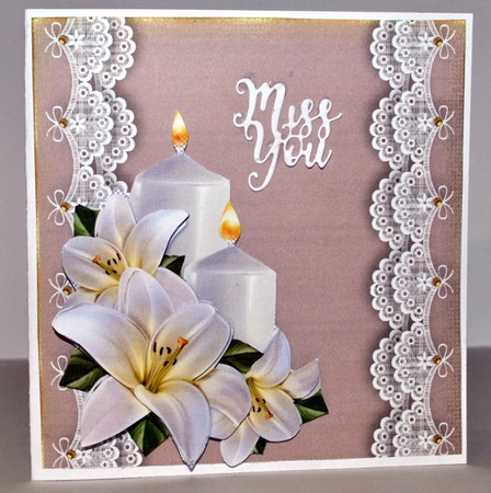 Lillies and Candles Decoupage 1 by Kristina Norbat