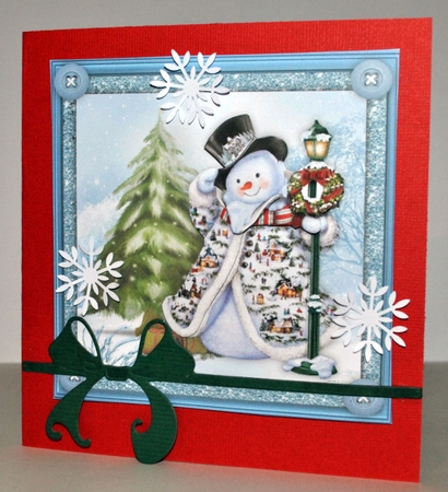Gorgeous Snowman With Top Hat 1 8x8 by Kristina Norbat