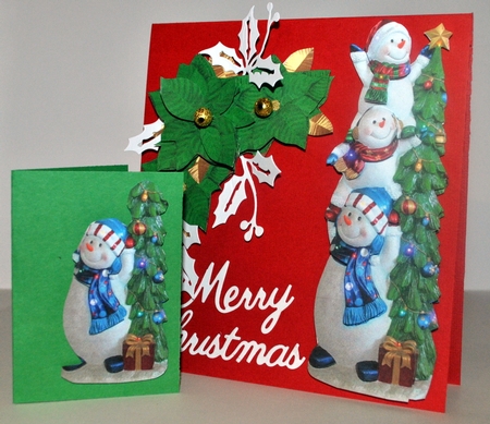 Snowman Pile Decoupage by Kristina Norbat