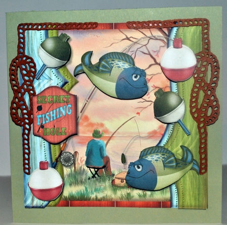 Male Card Gone Fishing Mini Kit by Kristina Norbat