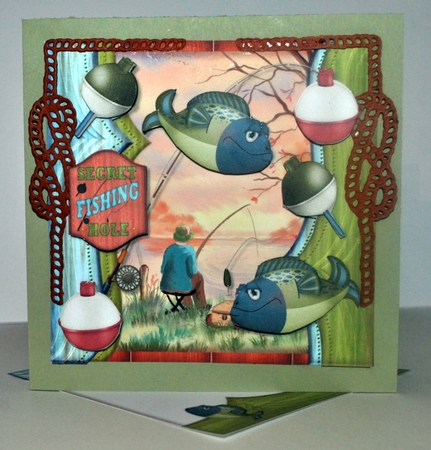 Male Card Gone Fishing Mini Kit by Kristina Norbat