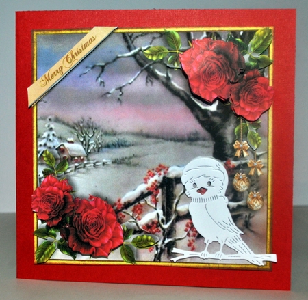 Christmas Roses in Red by Kristina Norbat