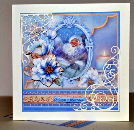 FROSTED FLORALS VINTAGE CHRISTMAS 7.5 Decoupage & Inserts Bumper Kit by Kristina Norbat