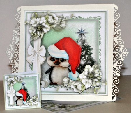 Penguin Christmas Time Card Kit by Kristina Norbat