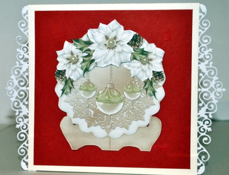 White Christmas Plate and Stand  by Kristina Norbat