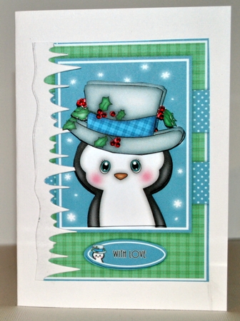 Penguin in Hat Quick Card by Kristina Norbat