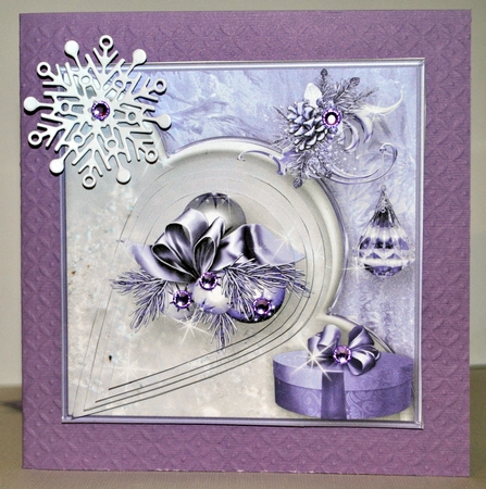 Christmas Baubles - Teardrop Pyramid Card Mini Kit by Kristina Norbat