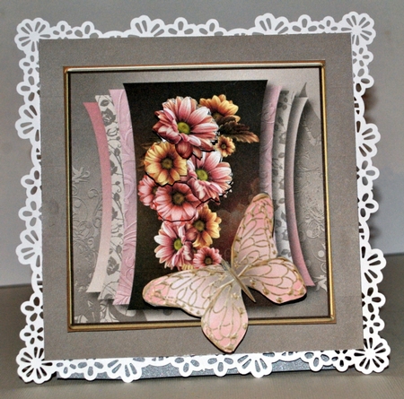 Chrysanthemums - Curved Layers Card Mini Kit by Kristina Norbat