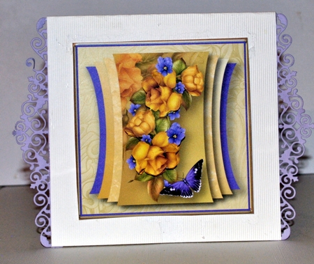 Yellow Roses - Curved Layers Card Mini Kit by Kristina Norbat