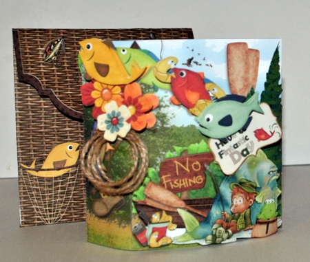 My Favourite Catch Double Bowed Front Card Kit by Kristina Norbat