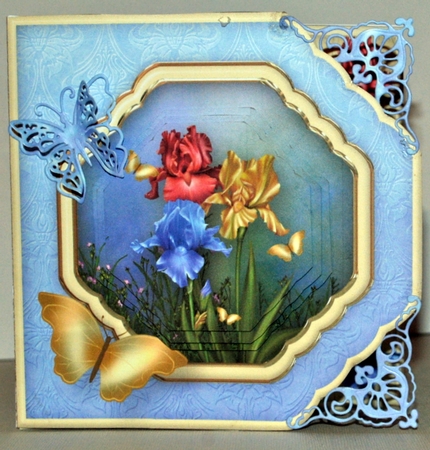 Summer Irises - Cut Corners Card Mini Kit by Kristina Norbat
