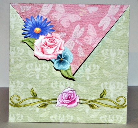 Country Cottage 6x6 Layered Card Front, Insert & Envelope. by Kristina Norbat