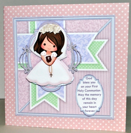 FIRST HOLY COMMUNION 7.5 Decoupage & Inserts Bumper Kit by Kristina Norbat