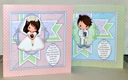 FIRST HOLY COMMUNION 7.5 Decoupage & Inserts Bumper Kit by Kristina Norbat