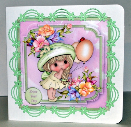 Balloons for You Decoupage Card Mini Kit by Kristina Norbat