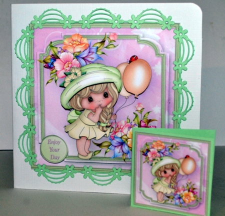 Balloons for You Decoupage Card Mini Kit by Kristina Norbat