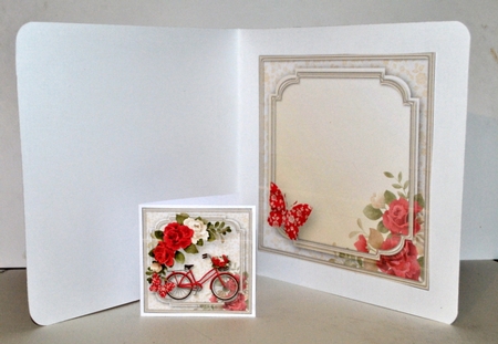 Flower Bicycle Decoupage Card Mini Kit by Kristina Norbat