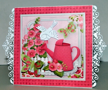 Hollyhock Garden Decoupage Card Mini Kit by Kristina Norbat