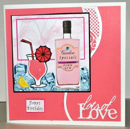 Special Pink Gin - Decoupage by Kristina Norbat