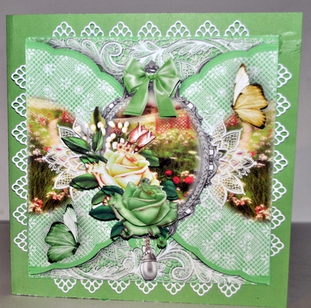 Mint Rose and Lace A Field View  by Kristina Norbat