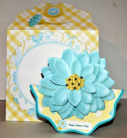 Chrysanthemum Wavy Edge Over the Top Decoupage Card Kit with Envelope & Inserts by Kristina Norbat