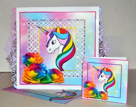 Unicorn Roses - Decoupage by Kristina Norbat