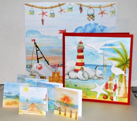 Coastline Watercolour Scenes 8x8 200 Dpi by Kristina Norbat