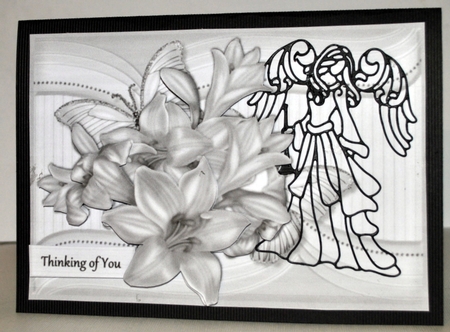 Lovely Lilies In Light Grey Mini Kit  by Kristina Norbat