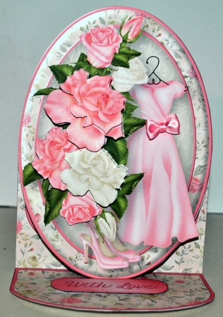 Summer Dress - Oval Easel Card Mini Kit by Kristina Norbat