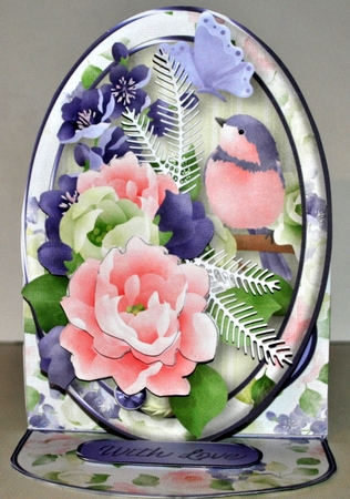 Little Bird - Oval Easel Card Mini Kit by Kristina Norbat