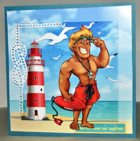HES ONE SEXY LIFEGUARD HUMOUROUS MALE TOPPER by Kristina Norbat