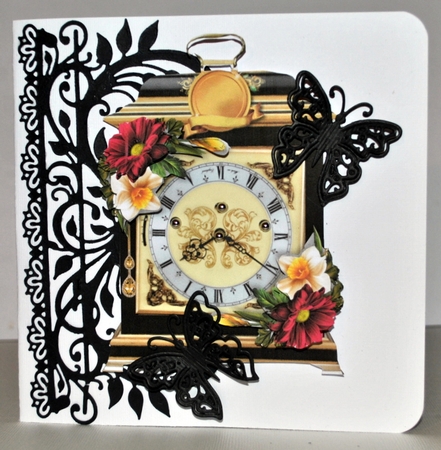 Carriage Clock Card - Spring Duet by Kristina Norbat