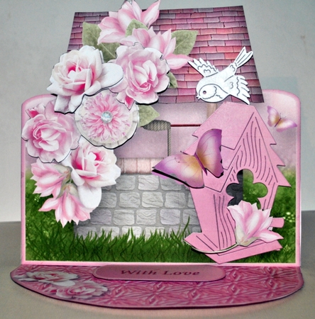 Pretty Pinks - Wishing Well Easel Card Mini Kit by Kristina Norbat