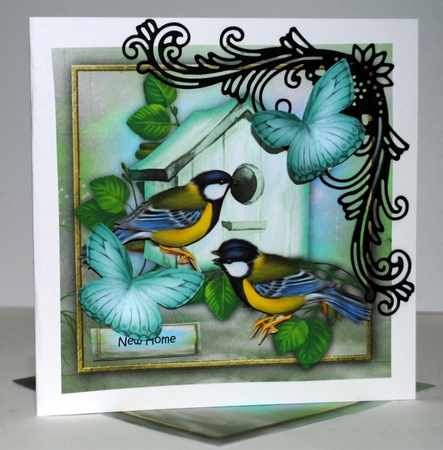 New Home Dark Grey  Birdhouse Mini Kit  by Kristina Norbat