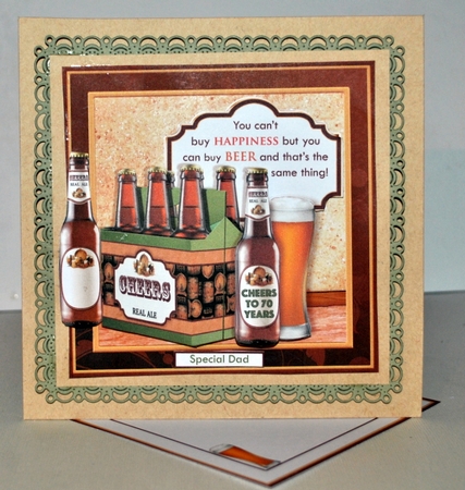 YOU CAN BUY BEER Humorous 7.5 Decoupage & Insert Mini Kit with ages by Kristina Norbat