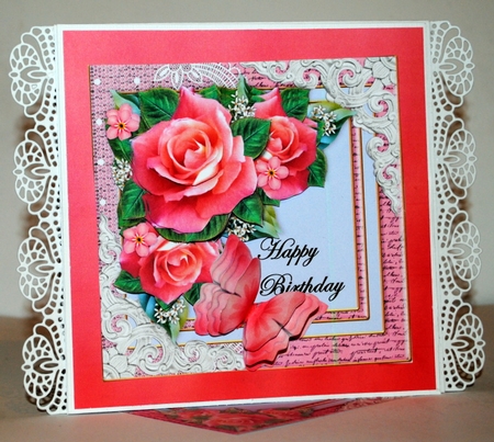 Mini Kit Roses & Butterflies 5 Card Fronts by Kristina Norbat