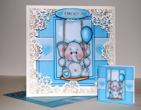 Swinging Ella Blue -  Boys Birthday/New Baby Boy with Ages 1 to 5 yrs by Kristina Norbat
