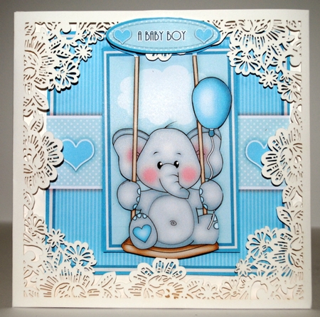 Swinging Ella Blue -  Boys Birthday/New Baby Boy with Ages 1 to 5 yrs by Kristina Norbat